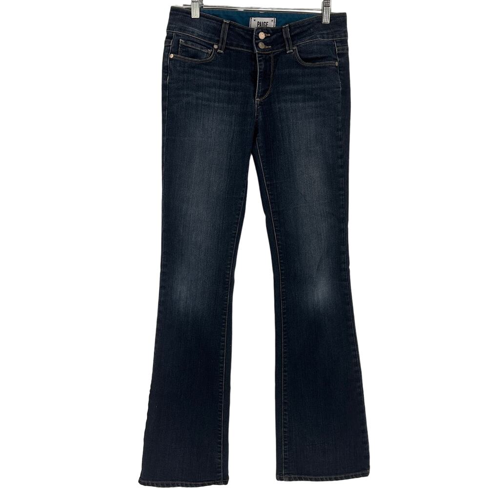 Paige Women's Hidden Hills Flare Blue Jeans Size 28 Long